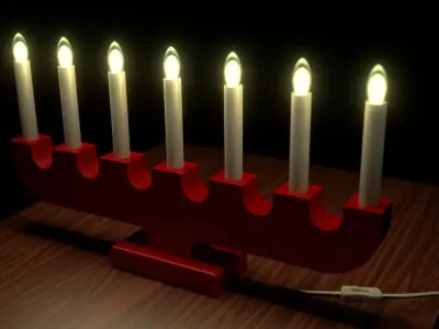 Christmas Advent Lights 3D model
