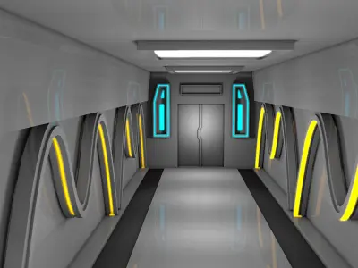 Sci Fi Hallway 3D model