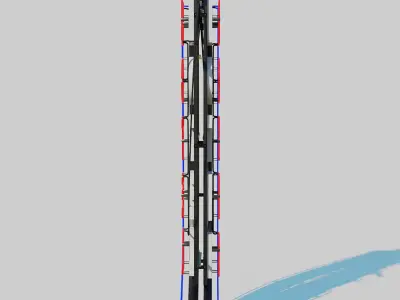 Neon Hotel Sign 3D model