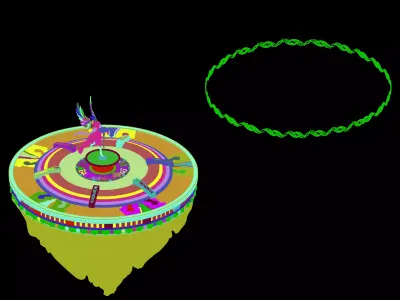 Moon City - Round Platform 03 3D model