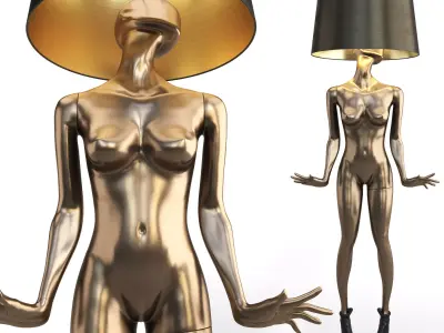 Mannequin Floor Lamp Frederika 3D model
