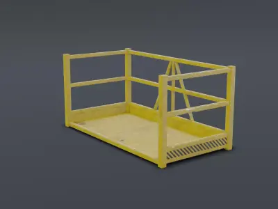 3D Window Cleaning Platform Model Low-poly 3D model