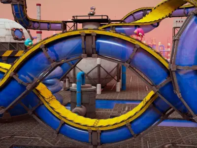 Sonic Chemical Plant BUILDER Low-poly 3D model