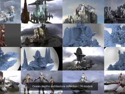 Ocean depths architecture collection 3D Model Pack