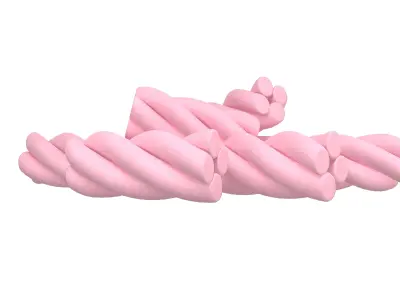 Marshmallows V2 004 Low-poly 3D model