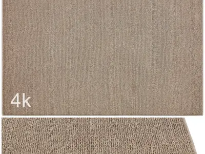 Carpet set 2206 - Jute Braided Rug- 4K 3D model