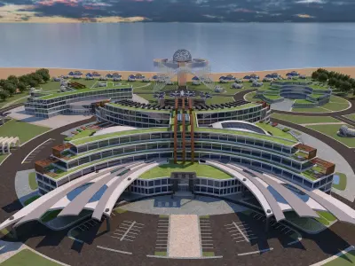 0179 - Tourist Resort Architecture 3D Project - 2D Drawing 3D model