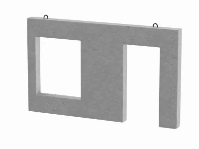 Concrete Wall Facade 3D model