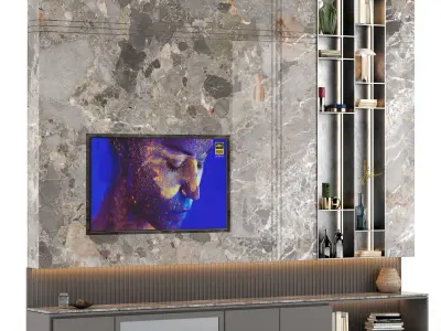 Modern Tv Wall Design 3D model