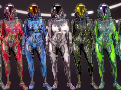 Sci-Fi Armor 8 Low-poly 3D model