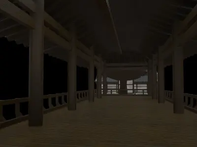 Korean Traditional Houses Hanok 03 with 11 modelings Low-poly 3D model