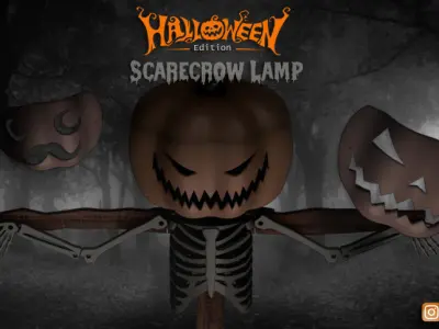 Scarecrow Lamp - Halloween edition 3D print model