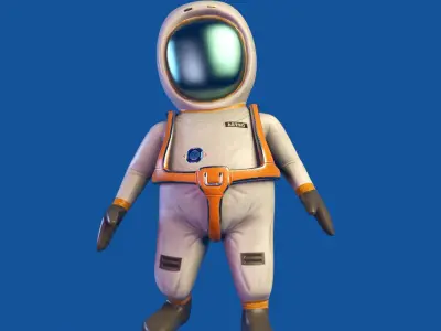 Astro fortnite spacesuit Low-poly 3D model