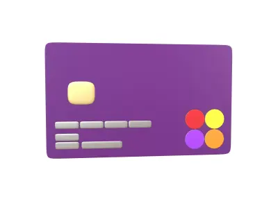 Cartoon Credit Card v2 002 Low-poly 3D model