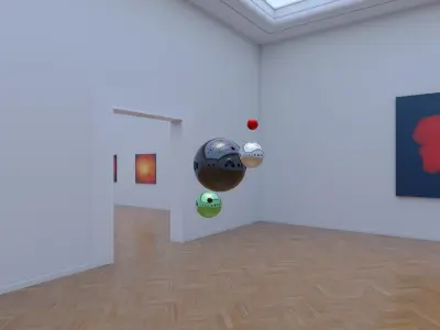 HDRI - Art Museum Gallery Interior 26 - 16384x8192 Texture