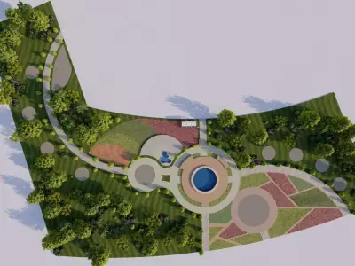 park-public park-Private Park Landscape 3D model