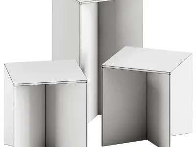 Exenza LIFT X Square glass coffee tables 3D model