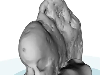 The Rock fragmented piece of bread from ancient holocaust art... 3D model