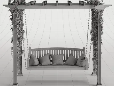 Garden swing pergola 3D model