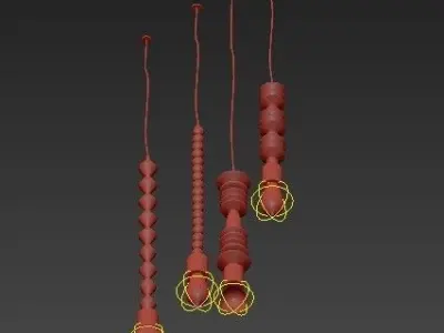Bright Beads Wooden Lamps by Marz Designs 3D model