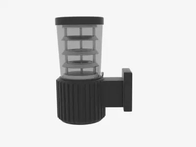 Wall Fence Light Low-poly 3D model