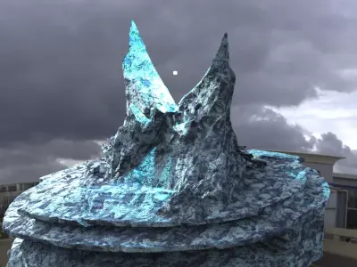 Ice Rock Fantasy Ancient Rock 6  3D model