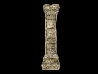 Pillar - Column 2 - PBR - Textured Low-poly 3D model