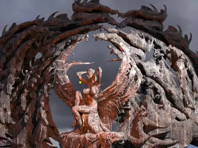 Dantes Inferno Ghost Throne Dark 3 3D model