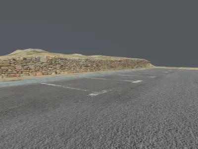 Parking lot Low-poly 3D model