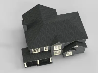 British House Design 11T1  Low-poly 3D model
