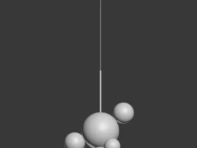 Suspension light Giopato Coombes Bolle bls 4 Lamp 3D model