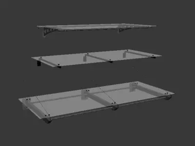 Glass canopy 3D model