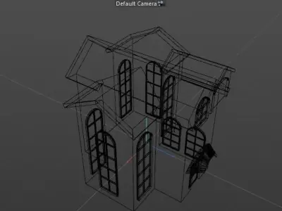 Low poly cartoon house 11 Free low-poly 3D model