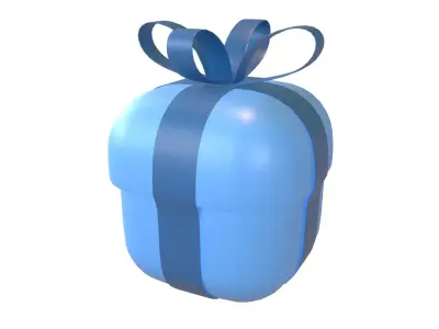 Giftbox v1 004 Low-poly 3D model