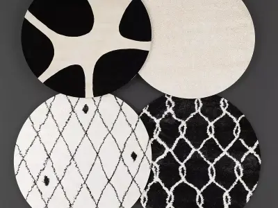 Round rugs02 3D model