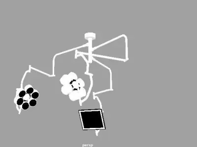Operating Lamp with Monitor  3D model