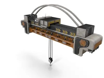 SCI FI Overhead Crane 3D model