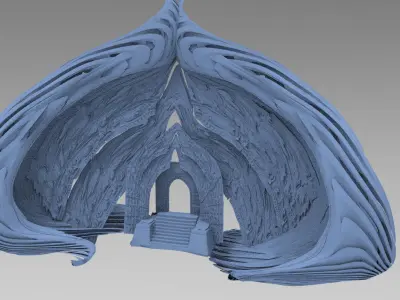 Dantes Glass wall 4 3D model