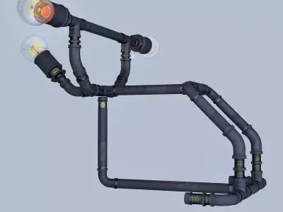 Pipe Lamp - Gym 3D model