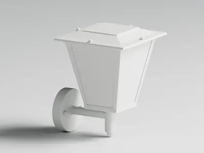 Solar Outdoor Wall Lamp 3D Model Low-poly 3D model