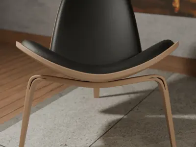 Archviz Single Seat  1 Basic Scene and Lighting 3D model