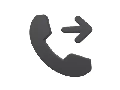 Phone Call Symbol v1 001 Low-poly 3D model