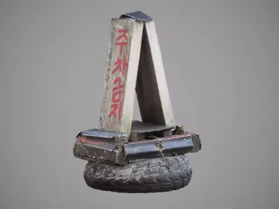 Korean parking cone 3D model