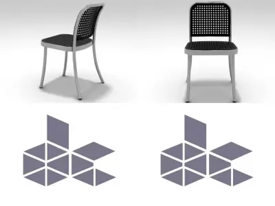 Silver Chair 3D model