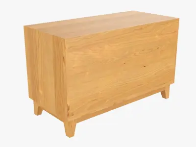 TV stand with drawers 02 3D model