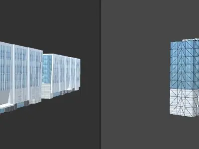 Medellin city package  Low-poly 3D model