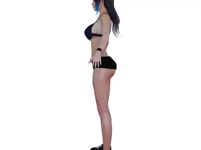 Shandy Bartender Low-poly 3D model