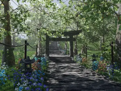 Path to Shrine Scene 3D model