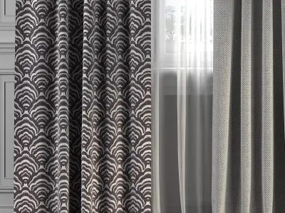 Curtain Set 232 3D model