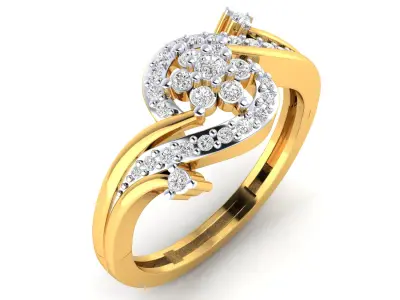 Women Ring Render 3dm STL MTL SLC JCD OBJ FBX Details 3D print model 7
